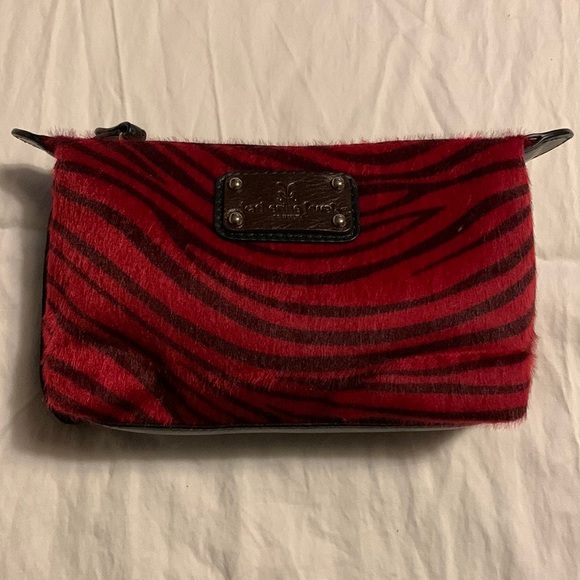 Katherine Kwei Leather Animal Print Wristlet - Picture 1 of 8